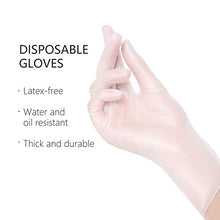 Load image into Gallery viewer, Koi Beauty Disposable Vinyl Gloves - Powder Free, Clear, Latex Free and Allergy Free PVC Work Gloves Small Medium Large
