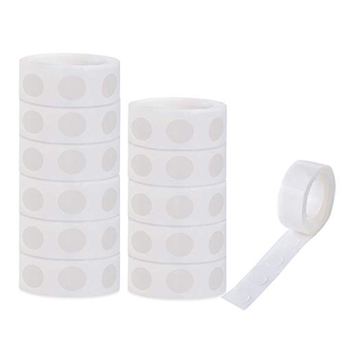 2600 PCS (26 Rolls) Glue Point Clear Balloon Glue Removable Adhesive Dots Double Sided Dots of Glue Tape for Scrapbook, Party, Wedding, Balloons Decoration