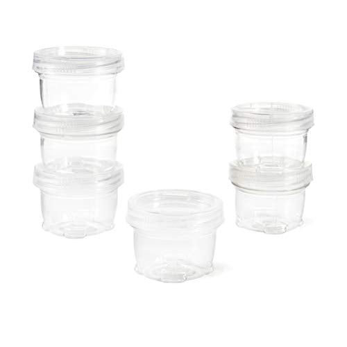 Darice Clear, Round Stackable Containers, 2.63 X 2.13 Inches, 6 Pack