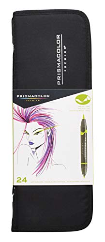 Prismacolor 1776353 Premier Double-Ended Art Markers, Fine and Brush Tip, 24-Count with Carrying Case