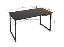 Load image into Gallery viewer, Cubiker Writing Computer Desk 39&quot; Home Office Study Laptop Table, Modern Simple Style Desk with Drawer, Black Espresso
