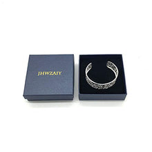 Load image into Gallery viewer, JHWZAIY 925 Sterling Silver Bangle Cuff Bracelets For Women, Hollow Open Bangle Bracelet Jewelry For Women (Silver)
