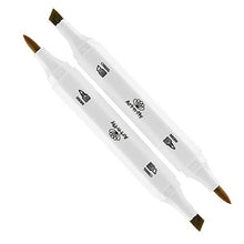 Load image into Gallery viewer, Professional Brush Tip Markers Set of 6 Earth Tone Markers for Outdoor Scenery Drawing Manga Sketching Illustration
