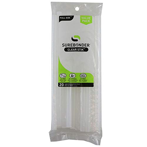 Surebonder Made in the USA All Purpose Stick Glue Sticks-All Temperature-Clear 7/16