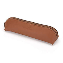 Load image into Gallery viewer, Antony Olivier Leather Pencil Case | Vintage Tan Pouch with Zipper | for Men &amp; Women | Perfect Size for Stationery, Makeup or Art Utensils | Free Pencil Pin Broach | Packaged in a Kraft Gift Box
