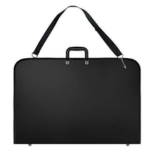 Load image into Gallery viewer, Black Art Portfolio Case Artist Carrying Case Artist Portfolios Case with Shoulder Strap (19x14.7x1.5 Inch)
