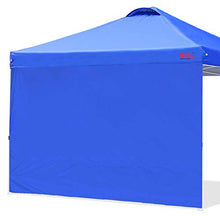 Load image into Gallery viewer, MASTERCANOPY Patio Pop Up Instant Shelter Beach Canopy with 1 Side Wall, Better Air Circulation Outdoor Canopy with Wheeled Carry Bag and 4 Sand Bags(10&#39;x10&#39;,Blue)
