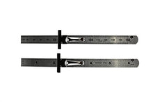 Load image into Gallery viewer, SE 2-Piece Stainless Steel SAE and Metric Ruler Set with Detachable Clips - 925PSR-2
