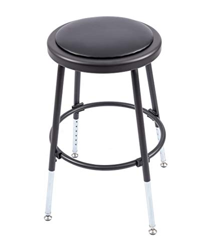 Stand Up Desk Store Stackable Adjustable-Height Classroom Office Workstation Stool (Black)