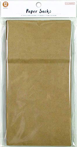 ColorBok Brown Kraft Medium Sack Bags (12)