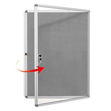 Load image into Gallery viewer, SwanSea 4xA4 Fabric Bulletin Board Enclosed Wall Display Case with Aluminium Frame 26x20inch

