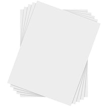 Load image into Gallery viewer, 8.5&quot; X 11&quot; White Chipboard - Cardboard Medium Weight Chipboard Sheets - 25 Per Pack.
