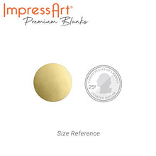 Load image into Gallery viewer, ImpressArt - Premium Metal Stamping Circle Blanks (24 Pack) (1&quot; Circle, Brass)
