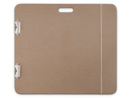 Saunders 05607 Recycled Hardboard Sketchboard - Brown, 23 in. x 26 in. Clipboard with Built-in Handle - Solid Drawing Board for Artists, Students, and Creatives