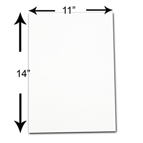 The Display Guys 10-Pack Uncut Acid-Free Picture Mat Backing Boards - 11x14 - White - for Photography, Art & Craft