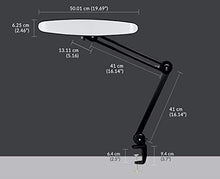 Load image into Gallery viewer, Neatfi XL 2,200 Lumens LED Task Lamp with Clamp, 24W Super Bright Desk Lamp, 117 Pcs SMD LED, 20 Inches Wide Lamp, 4 Level Brightness, Dimmable, Eye-Caring LED Lamp, Table Clamp LED Light (Black)
