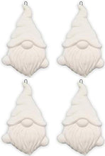 Load image into Gallery viewer, Gordon The Gnome Ornament - Set of 4 - Paint Your Own Ceramic Keepsake
