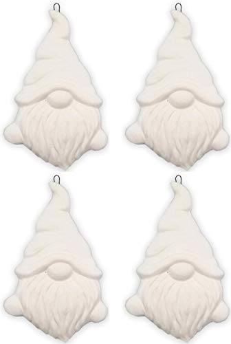 Gordon The Gnome Ornament - Set of 4 - Paint Your Own Ceramic Keepsake