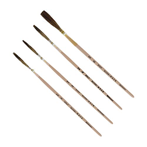 Mack Brush Paul Quinn Pinstriping Grey Quill Brushes Set of 4
