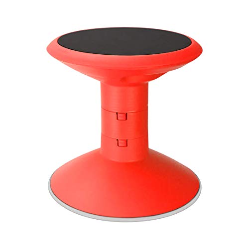 Storex Wiggle Stool, Adjustable Height 12”, 14”, 16”, or 18” for Active Seating in The Classroom, Red (00302U01C)
