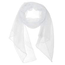Load image into Gallery viewer, Wrapables Solid Color 100% Silk Long Scarf, White,One Size
