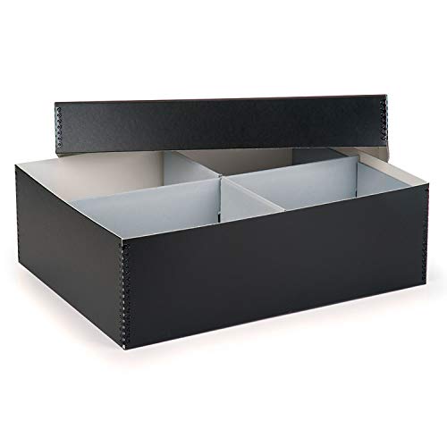 Lineco Black Archival Photo Storage Box with Removable Lid 15.5