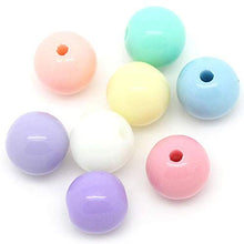 Load image into Gallery viewer, 600 Pastel Acrylic Beads Round Assorted Pastel Colors 8mm or 3/8 Inch Diameter with 1.6mm Hole
