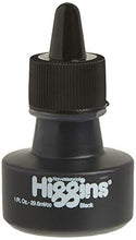 Load image into Gallery viewer, Higgins Pigmented Drawing Ink, Black, 1 Ounce Bottle (44021)
