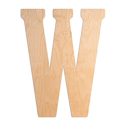 UNFINISHEDWOODCO 23-Inch Unfinished Wood Letter, Brown