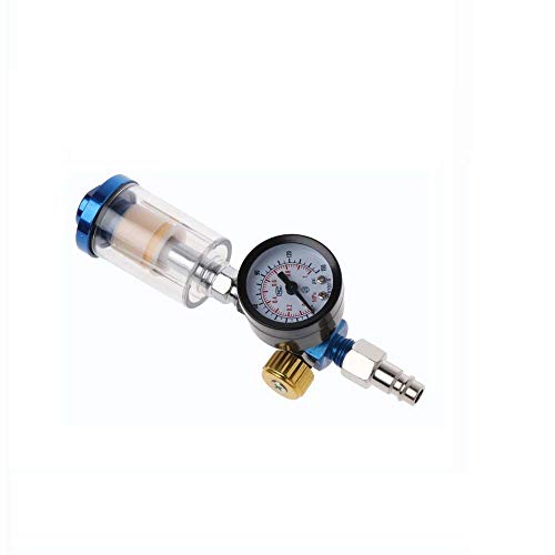 DollaTek AFR2000 Air Pressure Regulator Water Separator Trap Filter Airbrush Compressor with Fittings MPA Pressure Gauge Combination