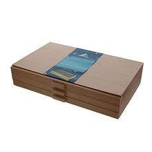 Load image into Gallery viewer, 3 Drawer Wood Pastel Storage Box 15-3/4 x 9-1/2 x 3-1/2 inches
