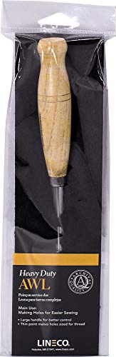 Lineco Heavy Duty Awl for Book Binding Projects, Fine Point with Wooden Ball Handle. Easily Make Holes Ergonomically.