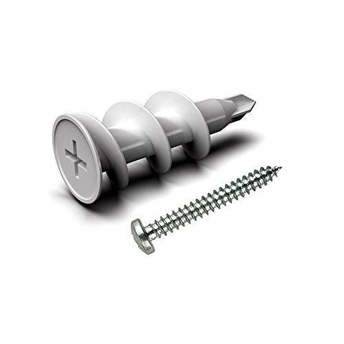 RIFAA Self Drilling Drywall Anchors and Screws Kit of 40 Pieces - Wall Anchors Holds 50 Lbs - Install Hardware - Mount and Hang from Drywall and Doors