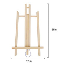 Load image into Gallery viewer, Jekkis 16 x 9.5 Inches Wooden Easel, 3 Packs Tabletop Display Easels, Art Craft Painting Easel Stand for Kids Artist Adults Students Classroom
