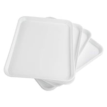Load image into Gallery viewer, DynkoNA Restaurant Food Trays Serving Tray Plastic Set of 6, White
