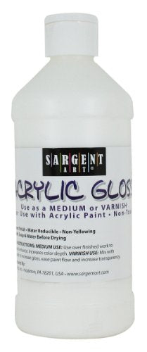 Sargent Art 22-8808 16-Ounce Acrylic Gloss and Varnish