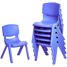 Load image into Gallery viewer, Amazon Basics 10 Inch School Classroom Stack Resin Chair, Blue, 6-Pack
