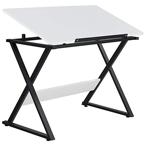 YAHEETECH Drafting Table Artist Desk Draft Desk Drawing Paninting Studying Table w/Tilted Tabletop Art Craft Work Station for Adults Teens Home Office Use