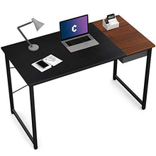 Load image into Gallery viewer, Cubiker Writing Computer Desk 39&quot; Home Office Study Laptop Table, Modern Simple Style Desk with Drawer, Black Espresso
