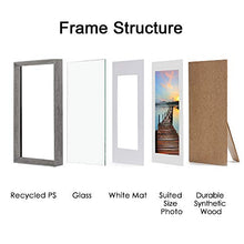 Load image into Gallery viewer, Sindcom 8x10 Picture Frame with High Definition Glass Face, Display Pictures 5x7 with Mat or 8x10 Without Mat, Rustic Photo Frames Collage for Wall or Tabletop Display,Set of 3,Light Grey
