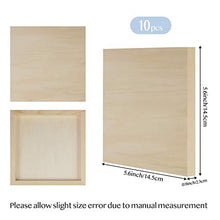 Load image into Gallery viewer, 10 Pcs 5.7&#39;&#39;x5.7&#39;&#39; Pine Wood Painting Panel Boards,Wood Canvas Panel Boards for Painting, Natural Unfinished Wooden Paint Panel Boards, Kid&#39;s Hand Draw Wood Panels
