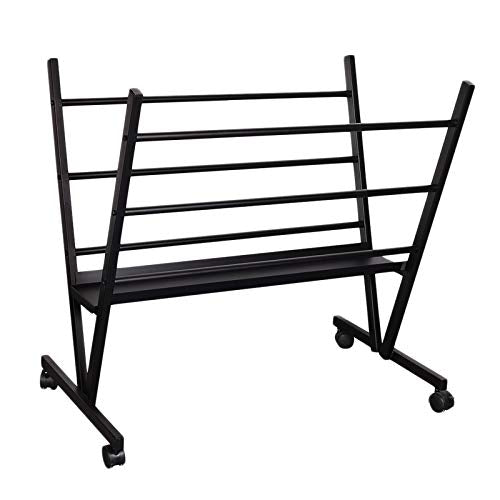 Falling in Art Metal Professional Print Rack, Holds Posters, Prints, Canvas Art for Shows & Storage, Mobile with Rolling Casters