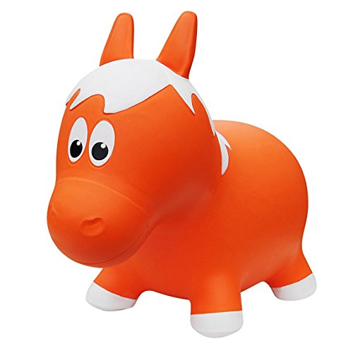 Farm Hoppers Bouncing Inflatable Animals - Award Winning Ride On Bouncy Animal Jumper Toy for Children, BPA, Latex Free Plastic, Easy Use Hand Pump