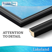 Load image into Gallery viewer, Icona Bay 8.5x11 (22x28 cm) Certificate Frames (Black, 6 Pack), Contemporary Diploma Frames 8.5 x 11, Composite Wood Document Frames for Walls or Table Top, Lakeland Collection

