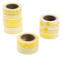 Load image into Gallery viewer, Darice Yellow Washi Tape Assortment
