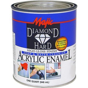 Majic Paints 8-1581-2 Diamond Hard Acrylic Enamel High Gloss Paint, 1-Quart (32 oz), Tint Base #1 White