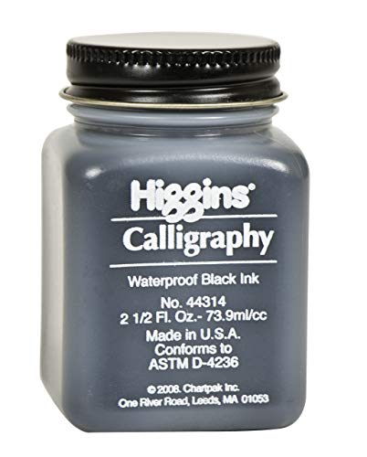 Higgins Black Calligraphy Ink, 2.5 Ounce Bottle (44314)