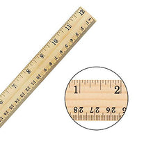 Load image into Gallery viewer, LovesTown 60 Packs Wood Rulers,2 Scale 30cm &amp; 12inch Student Rulers Wooden School Rulers Office Ruler Measuring Ruler for Students Teachers Experiments Crafts
