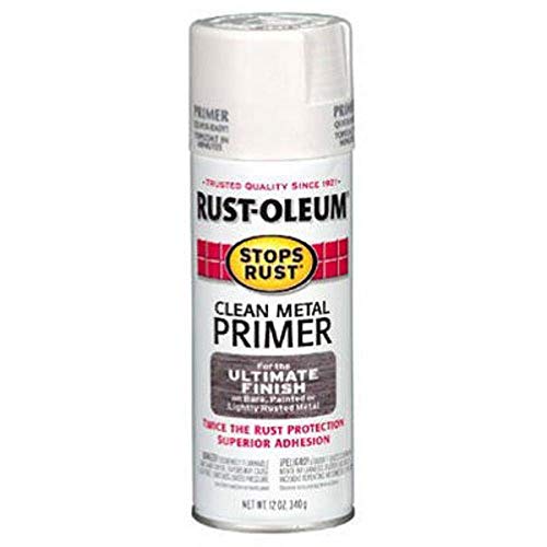Rust-Oleum 7780830 Spray Paint, 12-Ounce, Flat White Clean Metal Primer