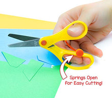 Load image into Gallery viewer, Hygloss-Armada Art Snippy Spring-Action Scissors - Spring Back Open as You Cut - Stainless Steel, Blunt Tip Blades - Easy Cutting for Children - Kids’ Arts &amp; Crafts - 5 Inches - Yellow - 3 Pairs
